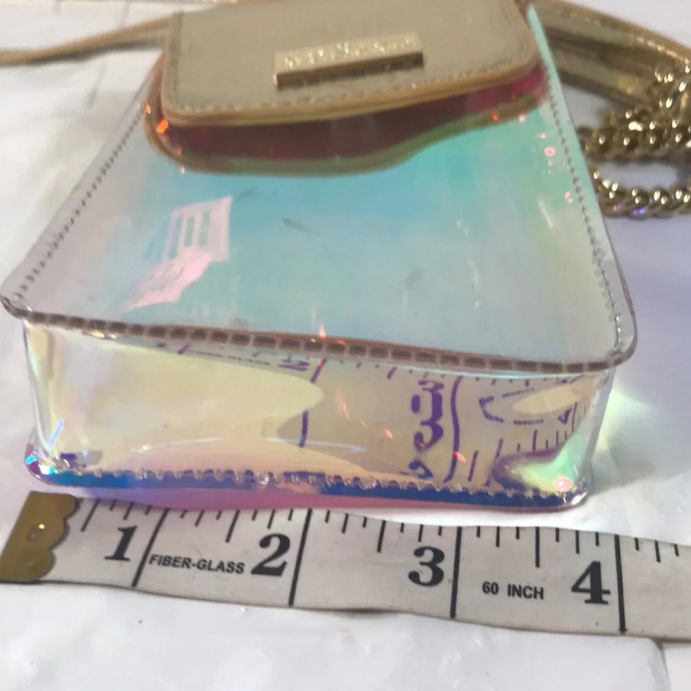 Lilly Pulitzer Hayes Faux Leather Gold & Iridescent Crossbody Phone Concert Bag